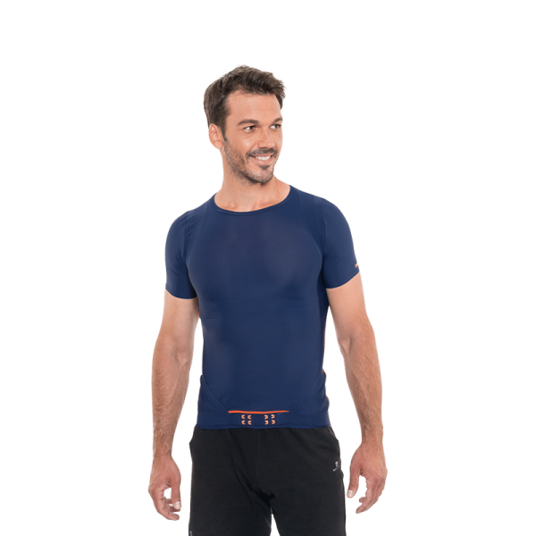 Blue Casual Man T-shirt Free Size